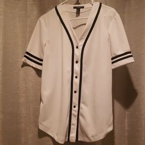White/Black Baseball Jersey